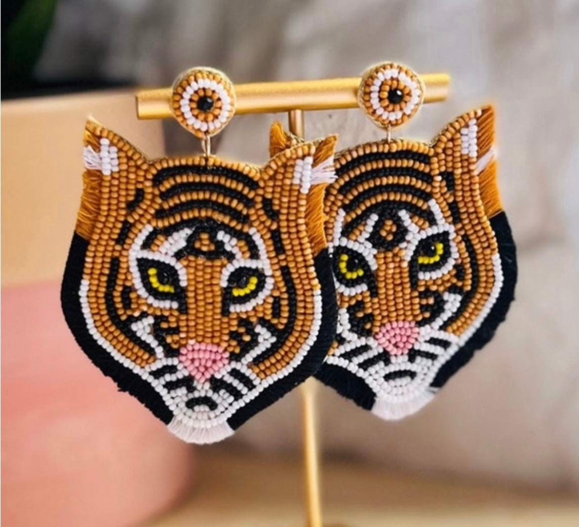 Tiger Fringe Earrings