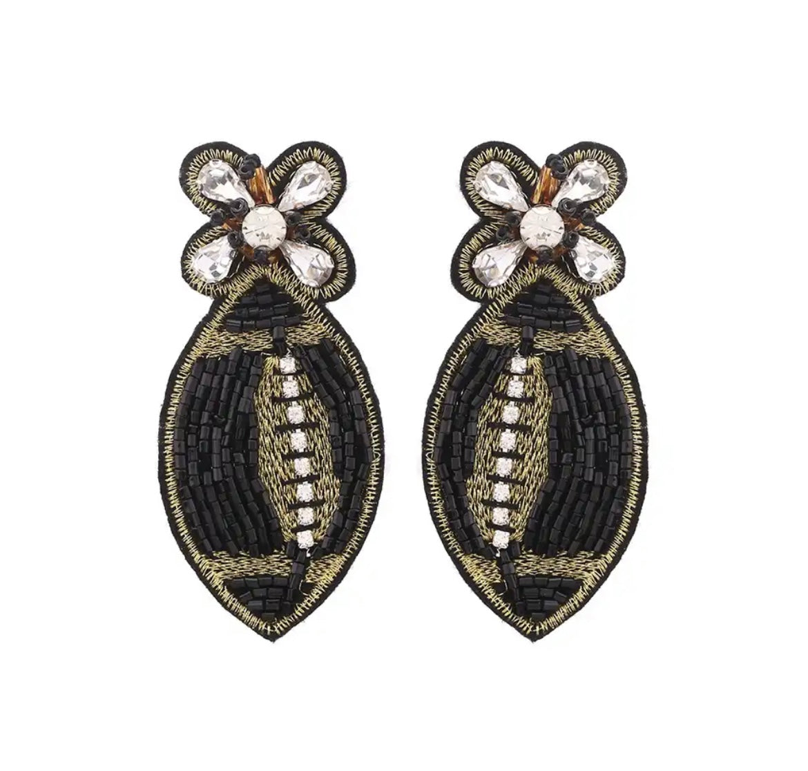 Saints Football Earrings