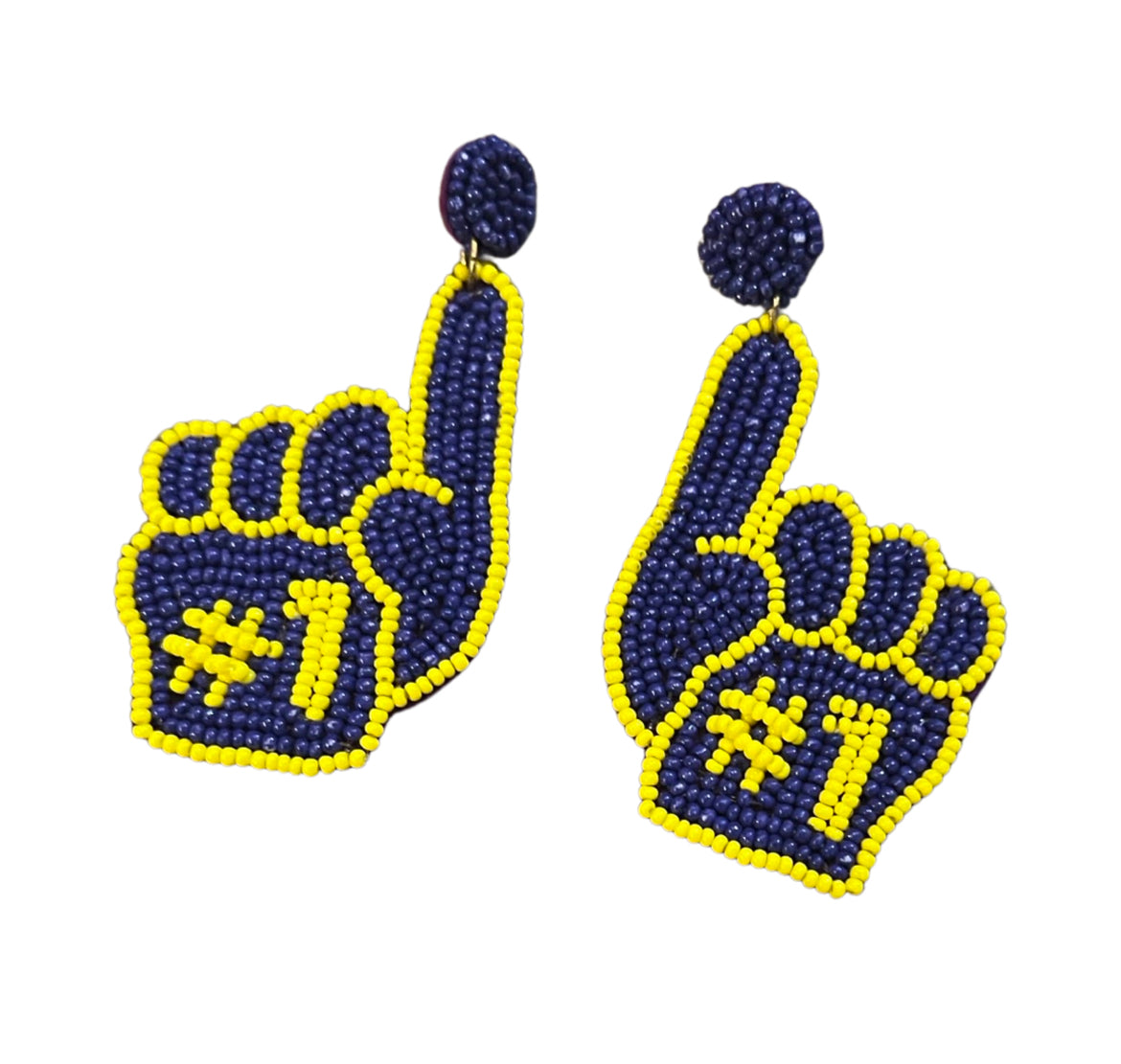 LSU Foam Finger Earrings