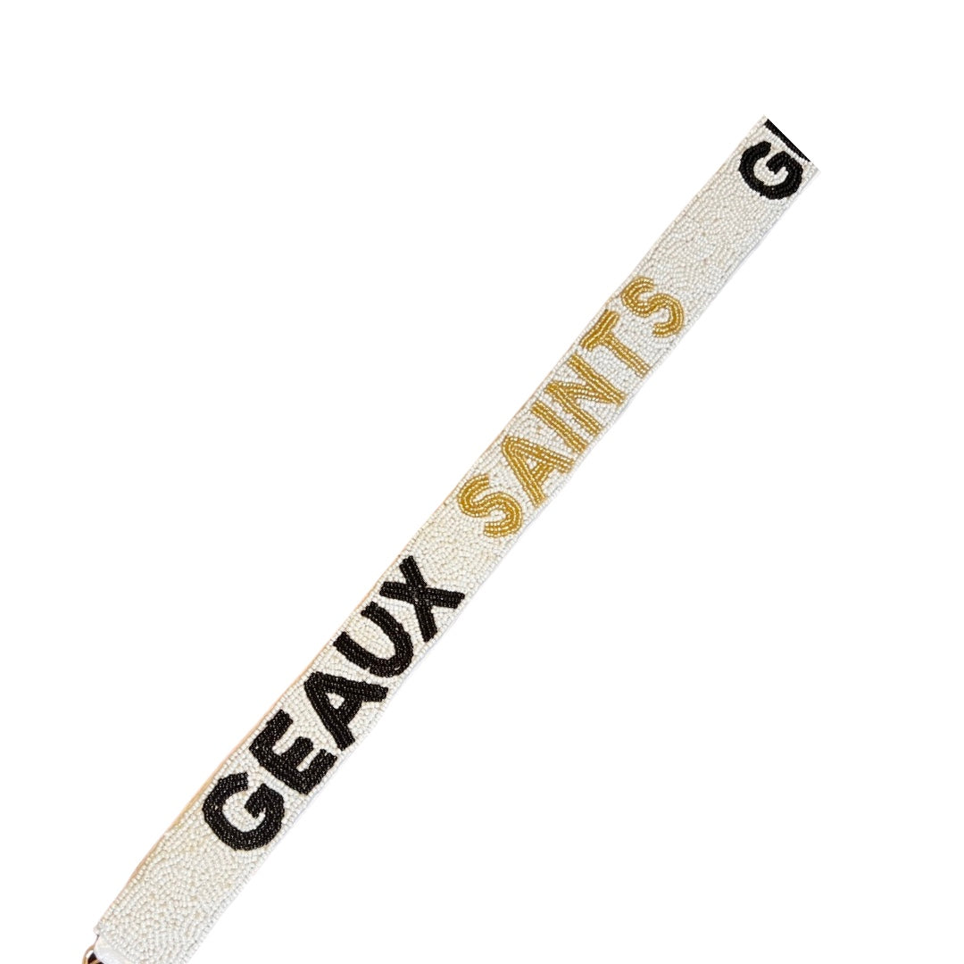 Geaux Saints Beaded Purse Strap