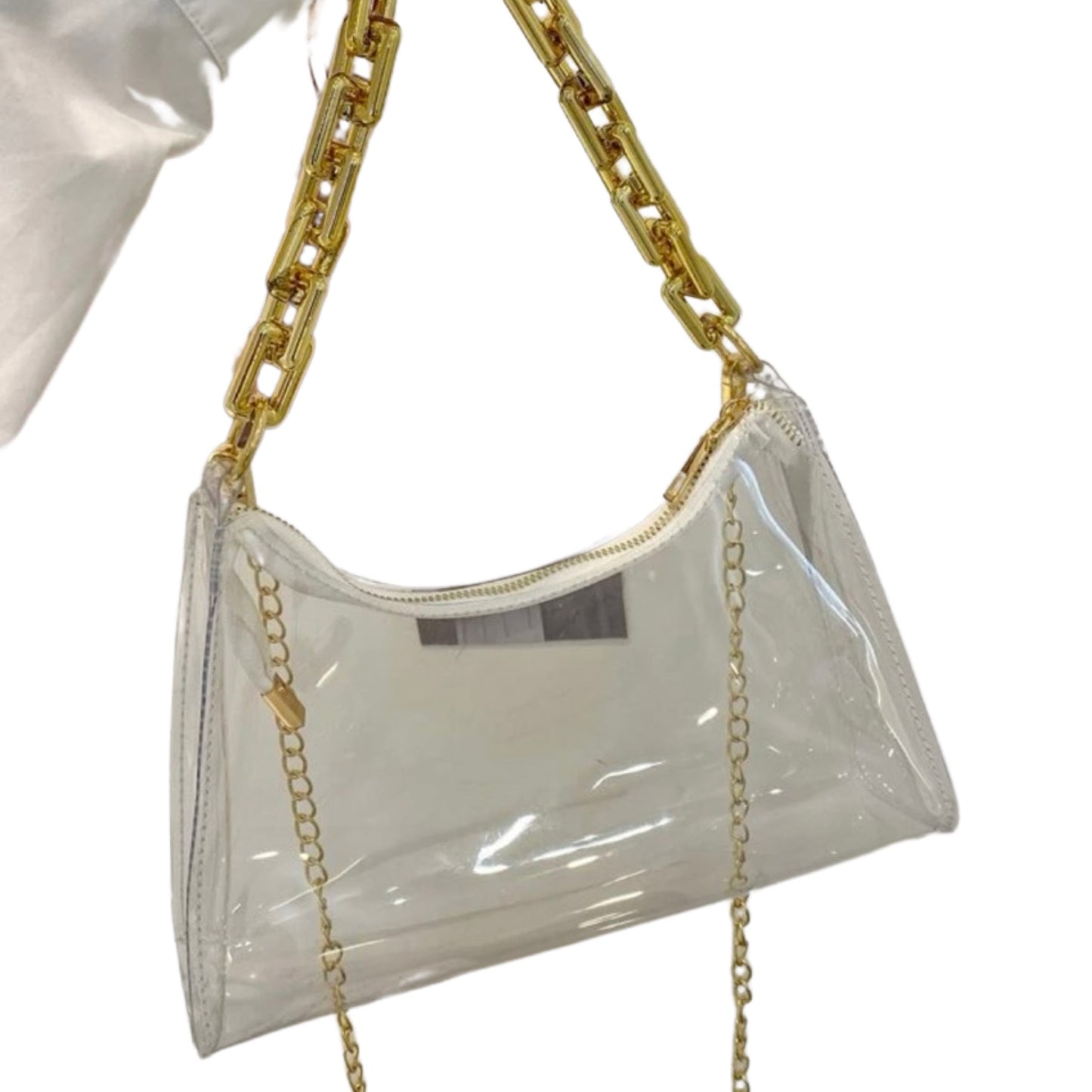 Clear Baguette Stadium Purse