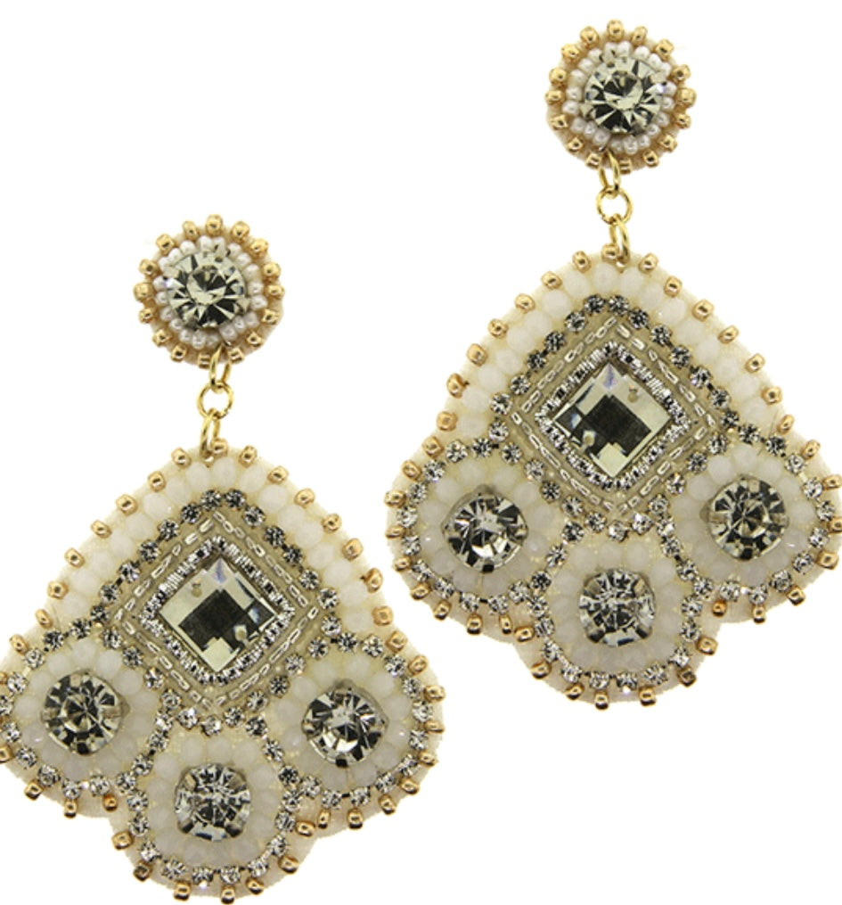 Bridal Bling Drop Earrings