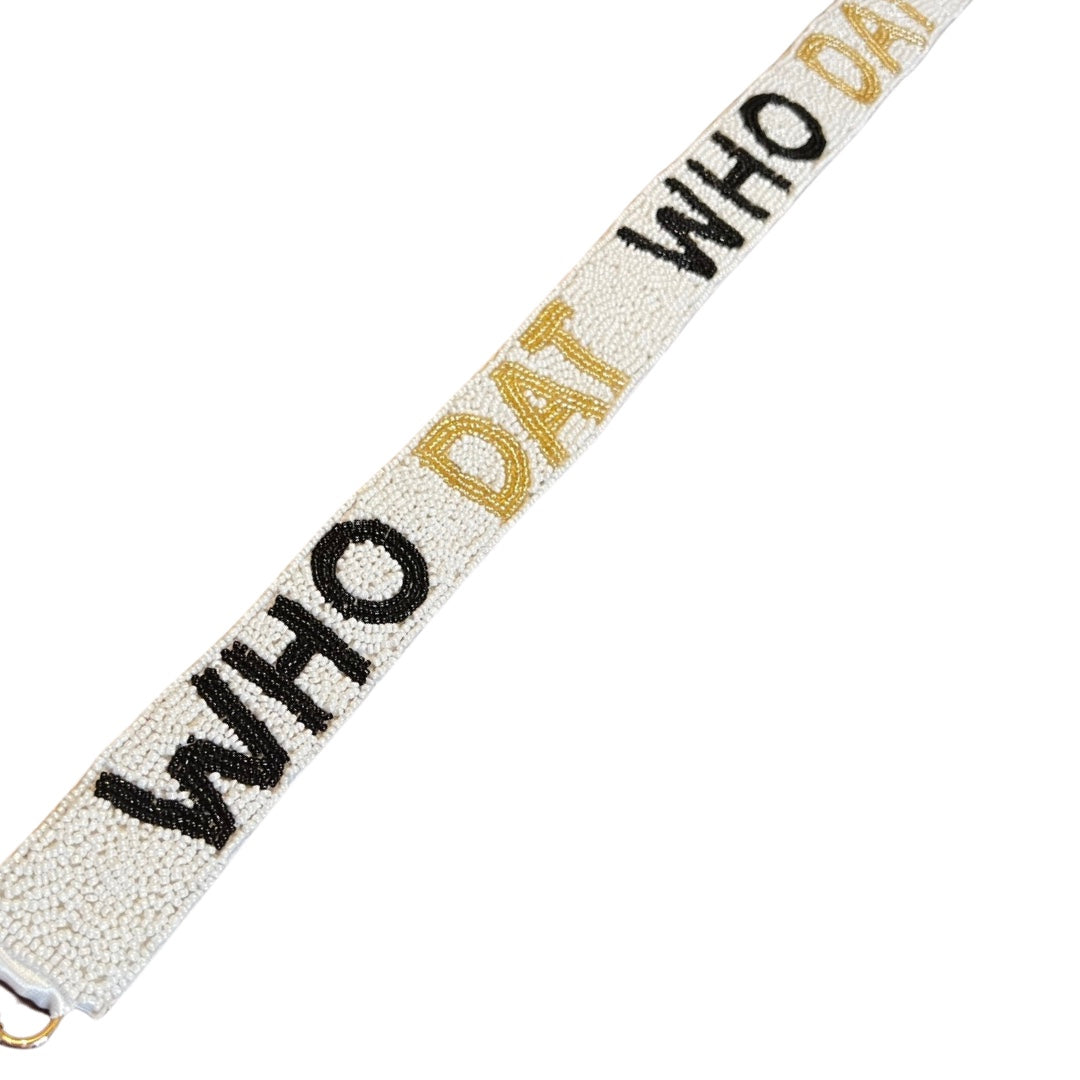 Who Dat Beaded Purse Strap