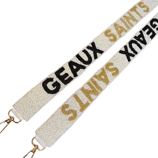 Geaux Saints Beaded Purse Strap