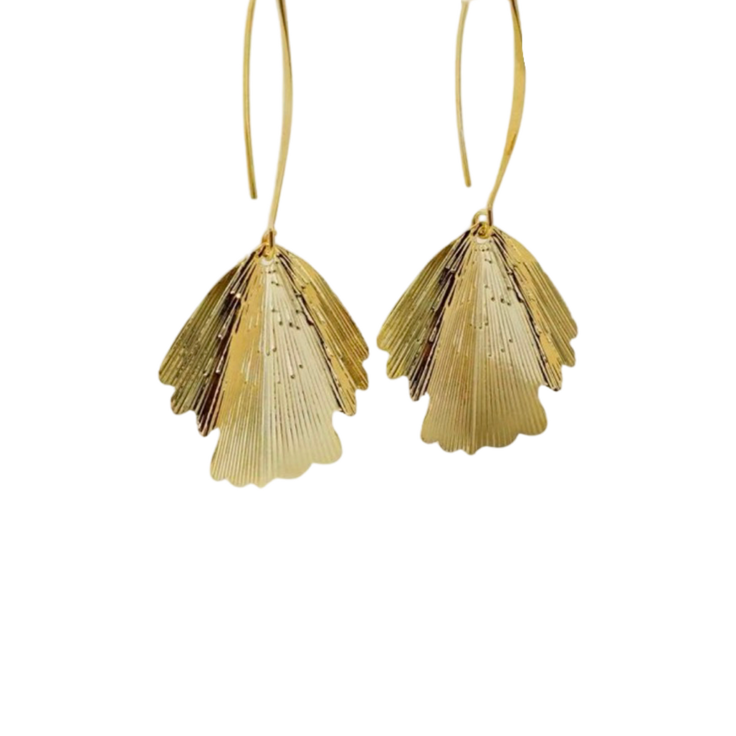 Gold Leaf Drop Earrings