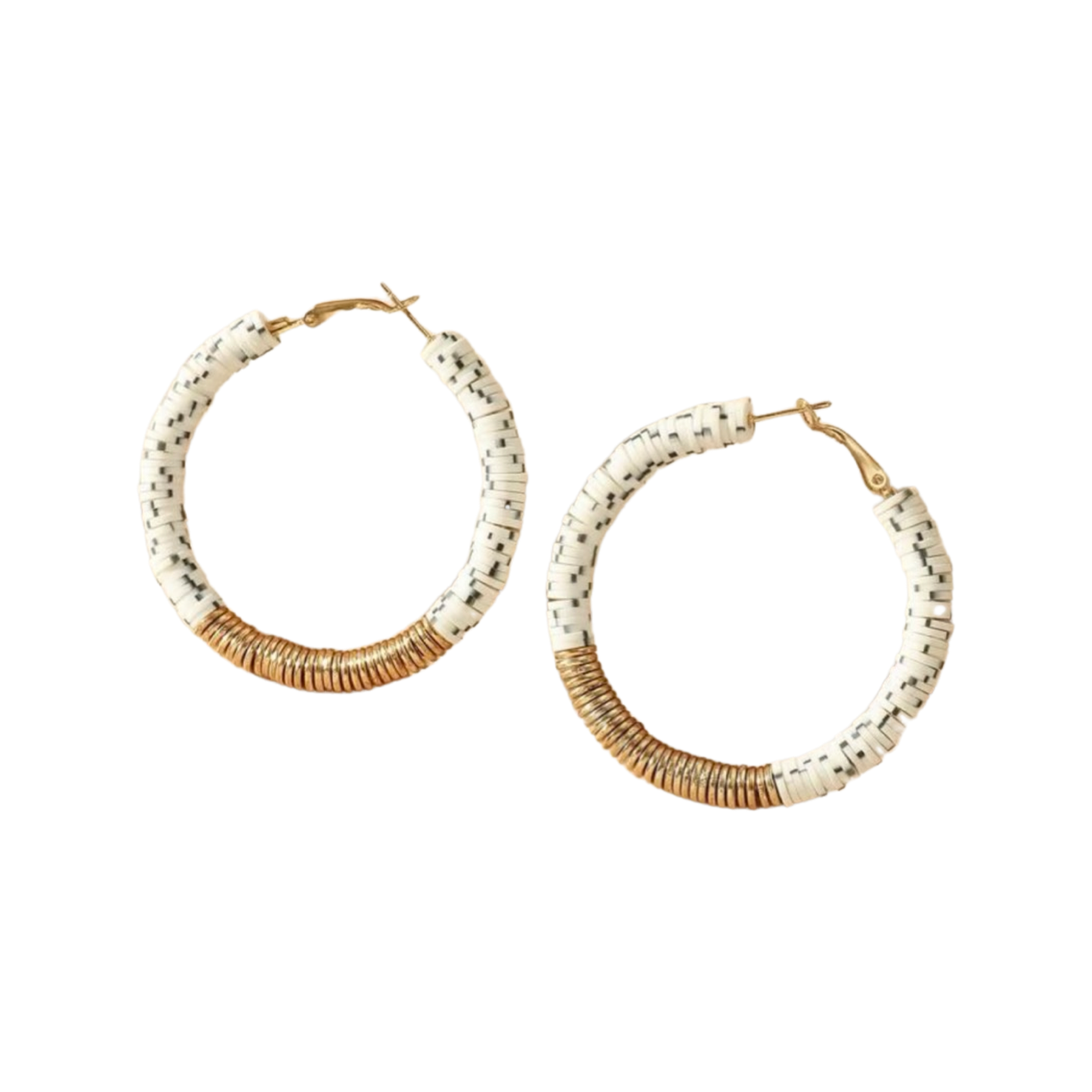 Saints Beaded Hoop Earrings