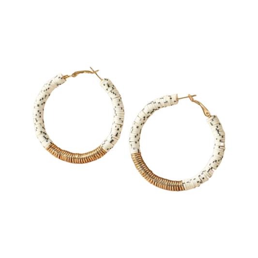 Saints Beaded Hoop Earrings