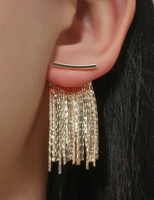 Dainty Gold Waterfall Post Earrings