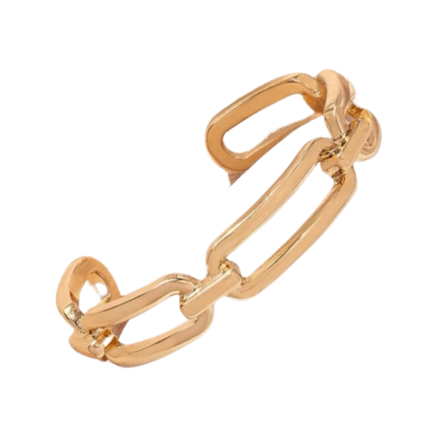 Gold Chain Link Cuff Bracelet