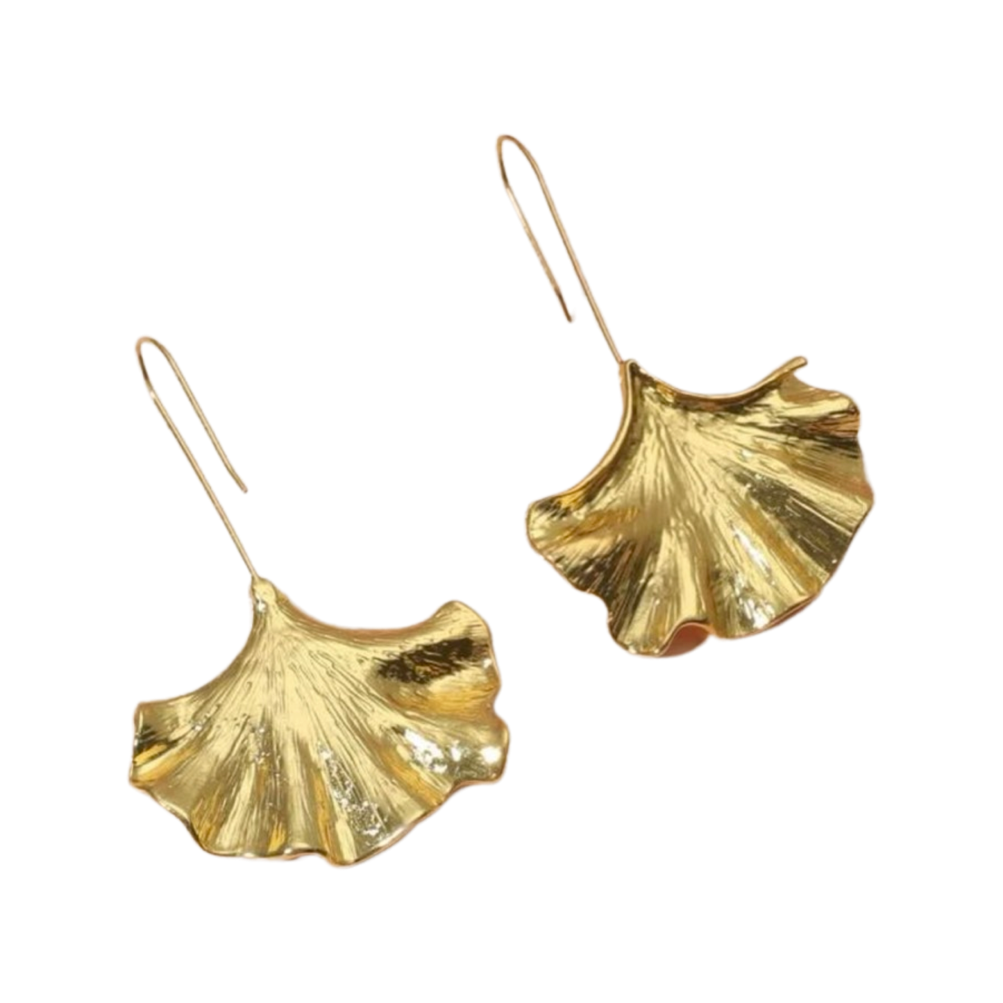 Gold Drop Shell Earrings