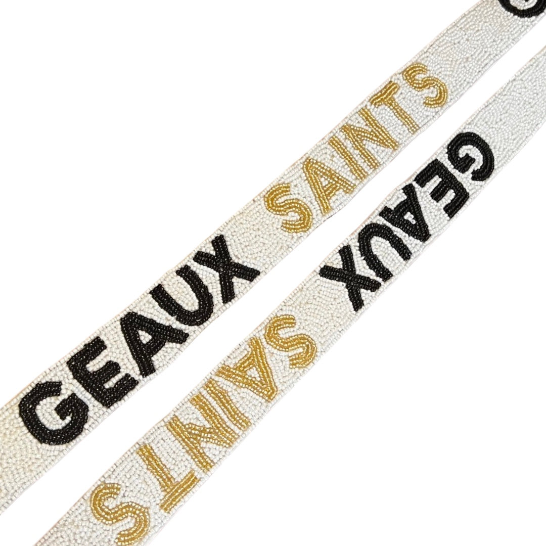 Geaux Saints Beaded Purse Strap