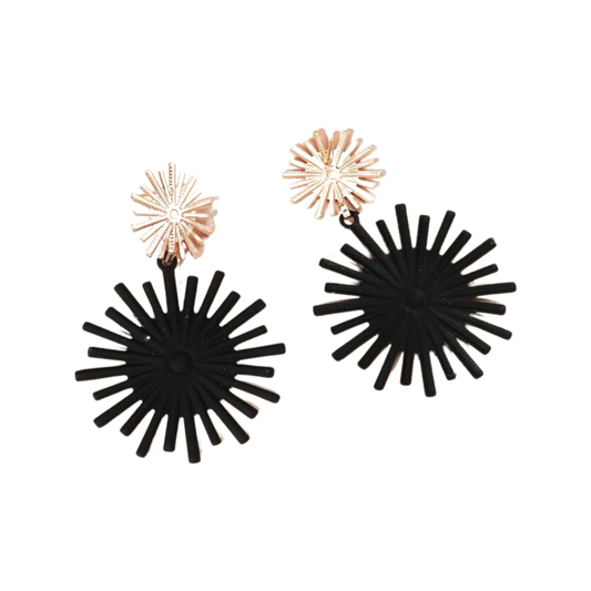Black and Gold Explosion Earrings