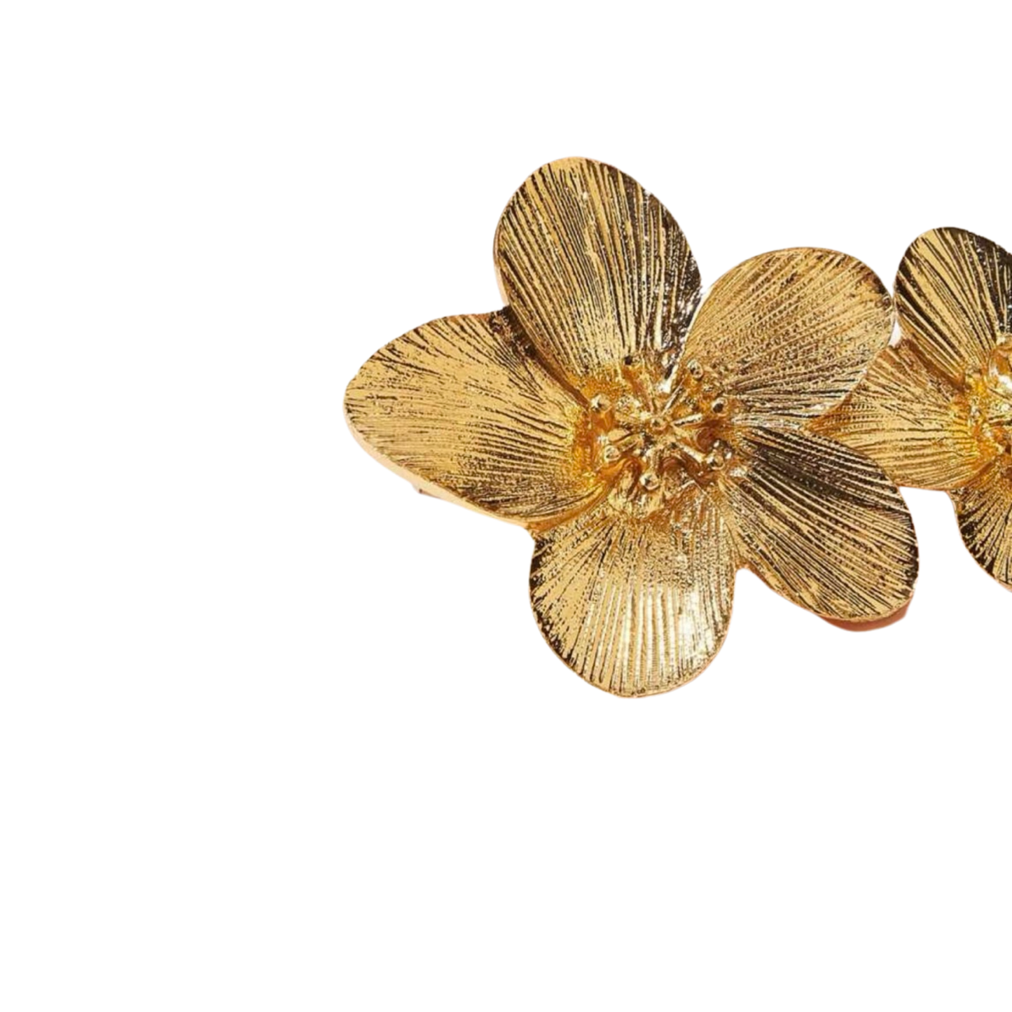 Gold Twin Flower Earrings