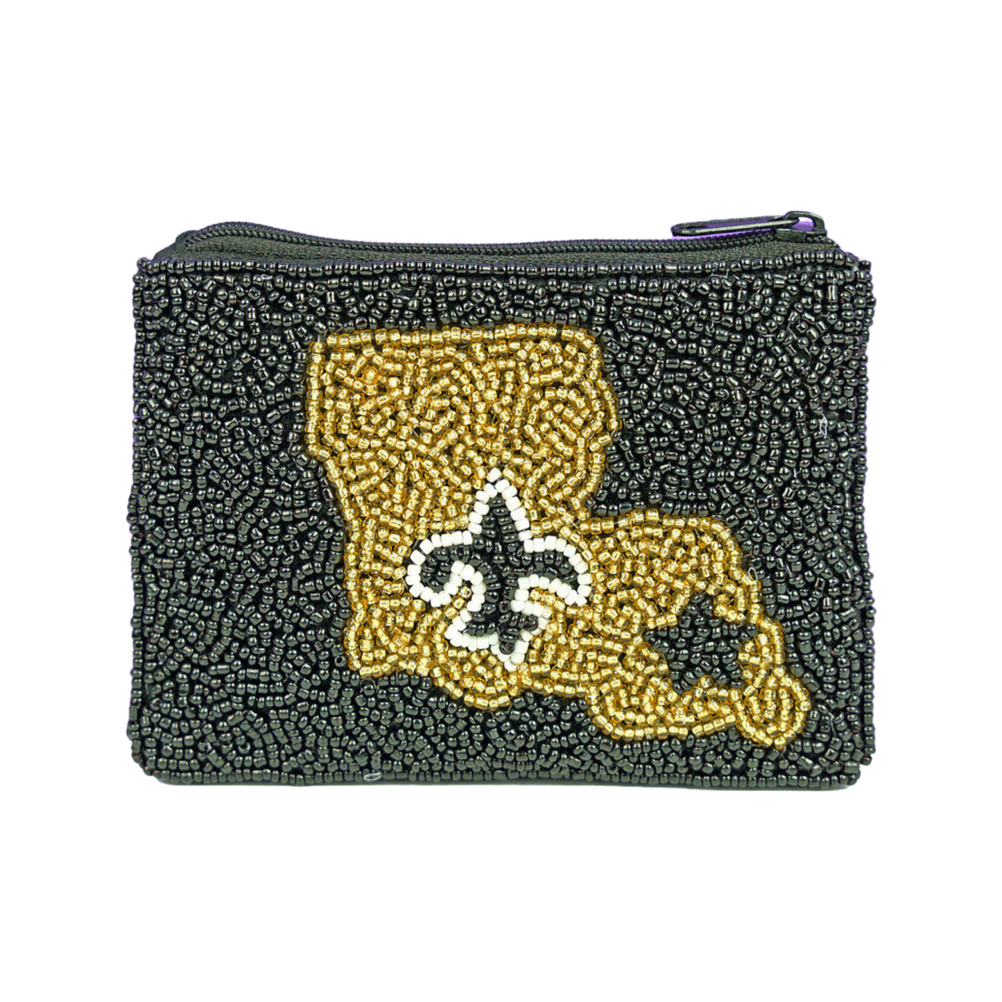 Saints Beaded Wallet Pouch